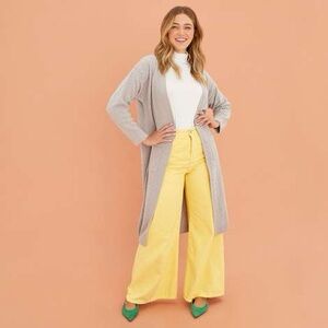 TJD The Jetset Diaries Reina Cable Knit Open Front Cabincore Sweater Plus Size